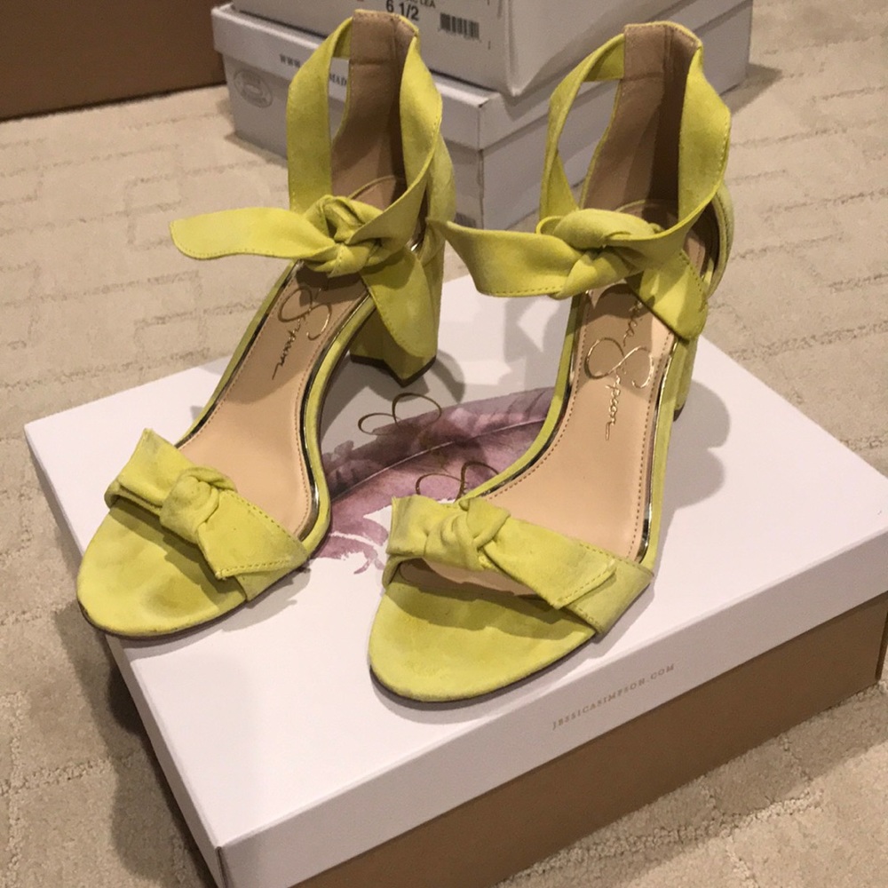Jessica Simpson ankle tie heels